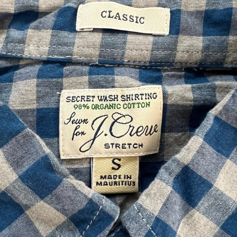 J. Crew Men’s Shirtings Classic Stretch Plaid Long Sleeve Button Down Shirt Sz S - Picture 6 of 11
